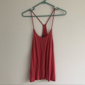 Coral racerback tank